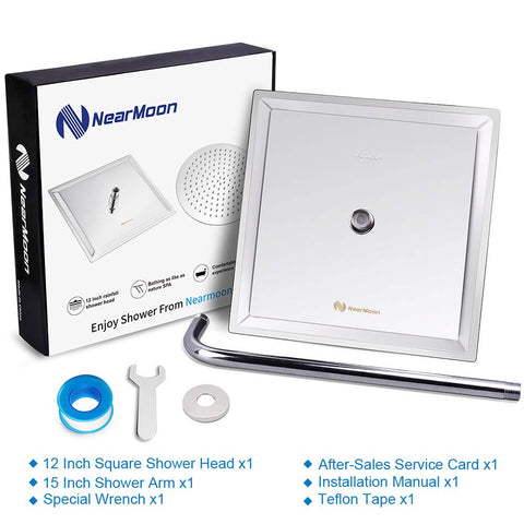 NearMoon high-flow rain shower for spa-like feel.
