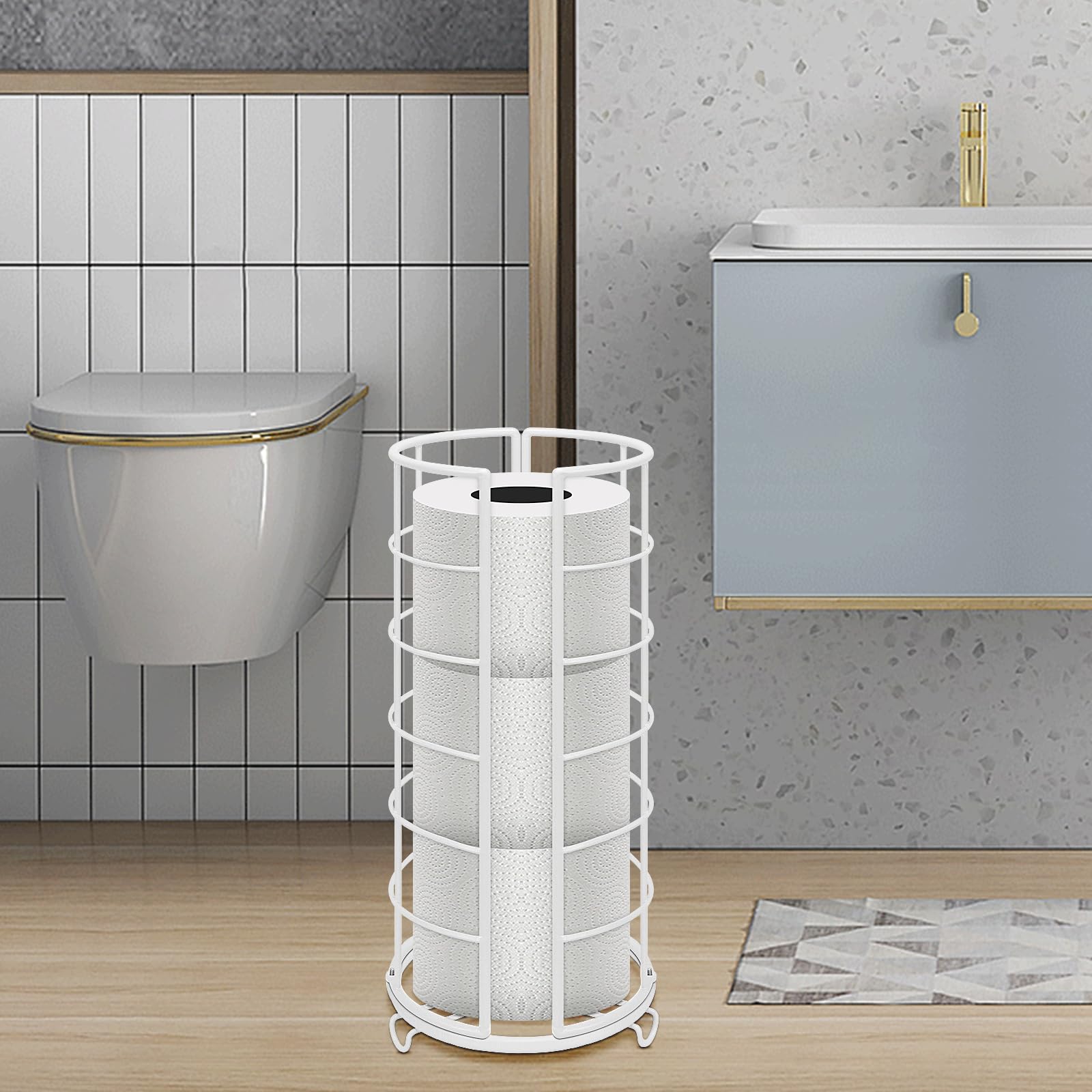 NearMoon large capacity holds three rolls for kitchen counter