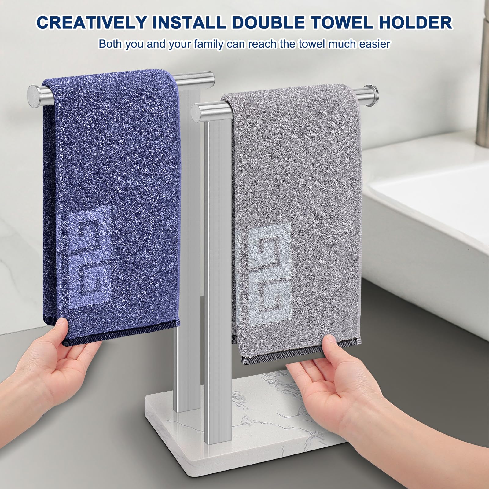 NearMoon modern towel stand adds elegant bathroom style