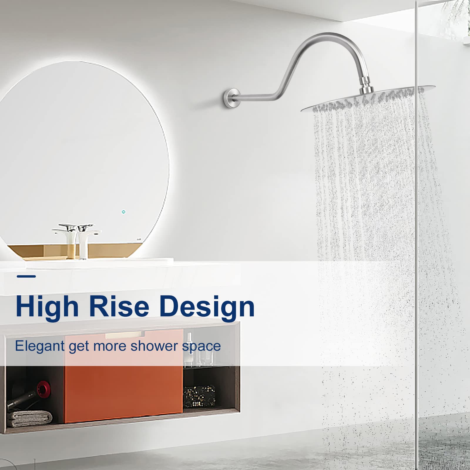 NearMoon adds a modern decorative touch with brushed nickel finish