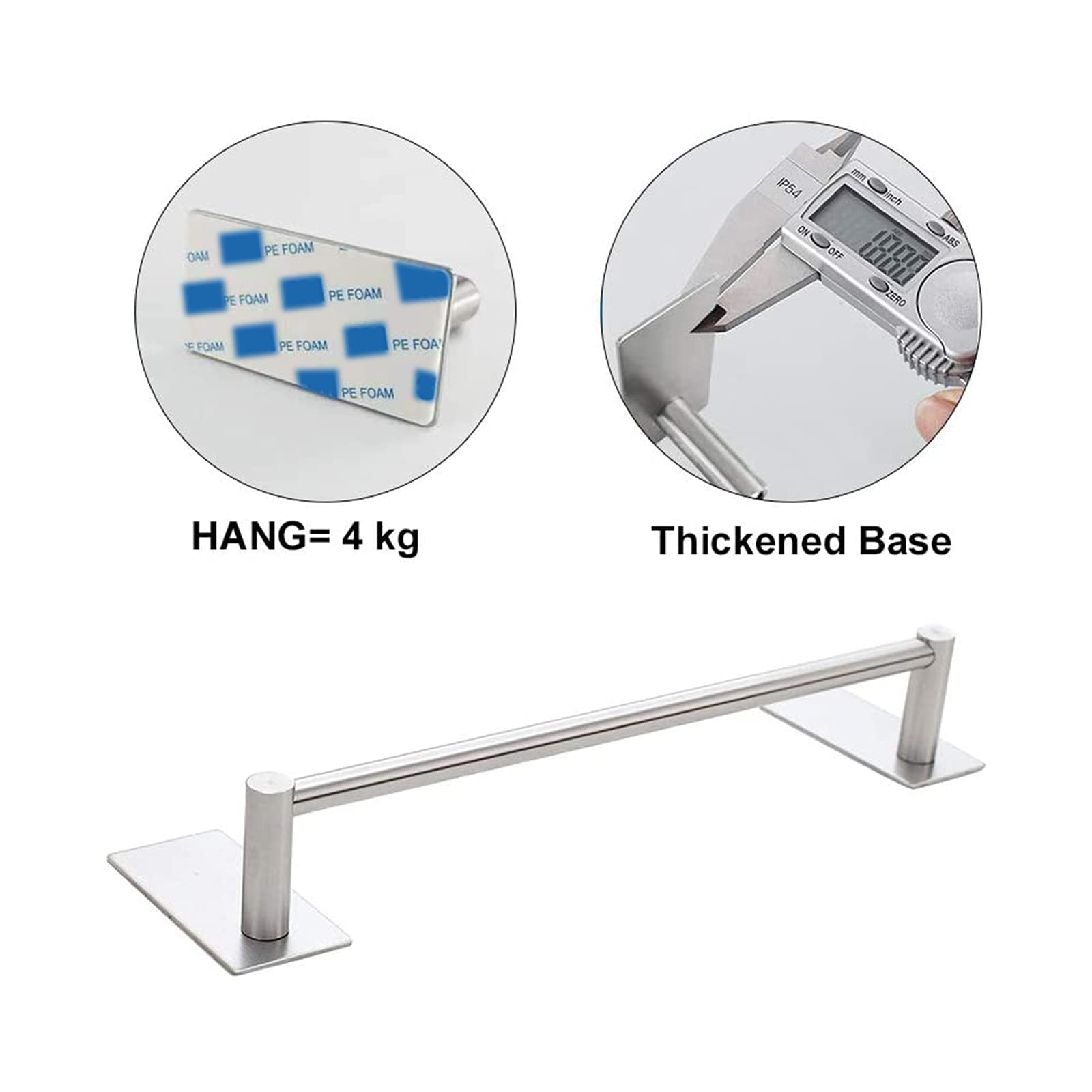 NearMoon no-drilling towel hanger installed on glass surface