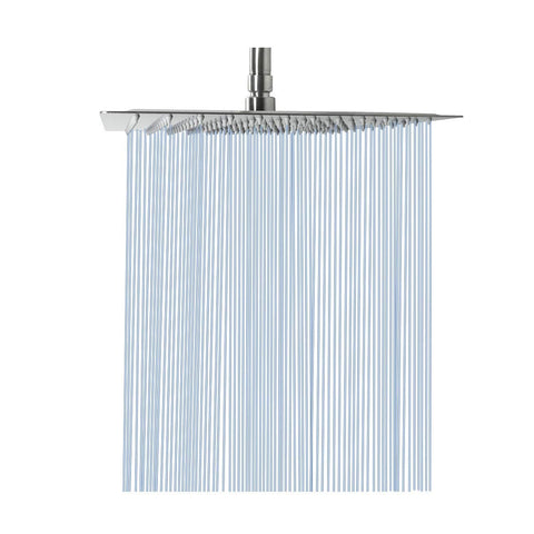 NearMoon 12 by 12 inch square brushed nickel rain shower head for full body coverage.