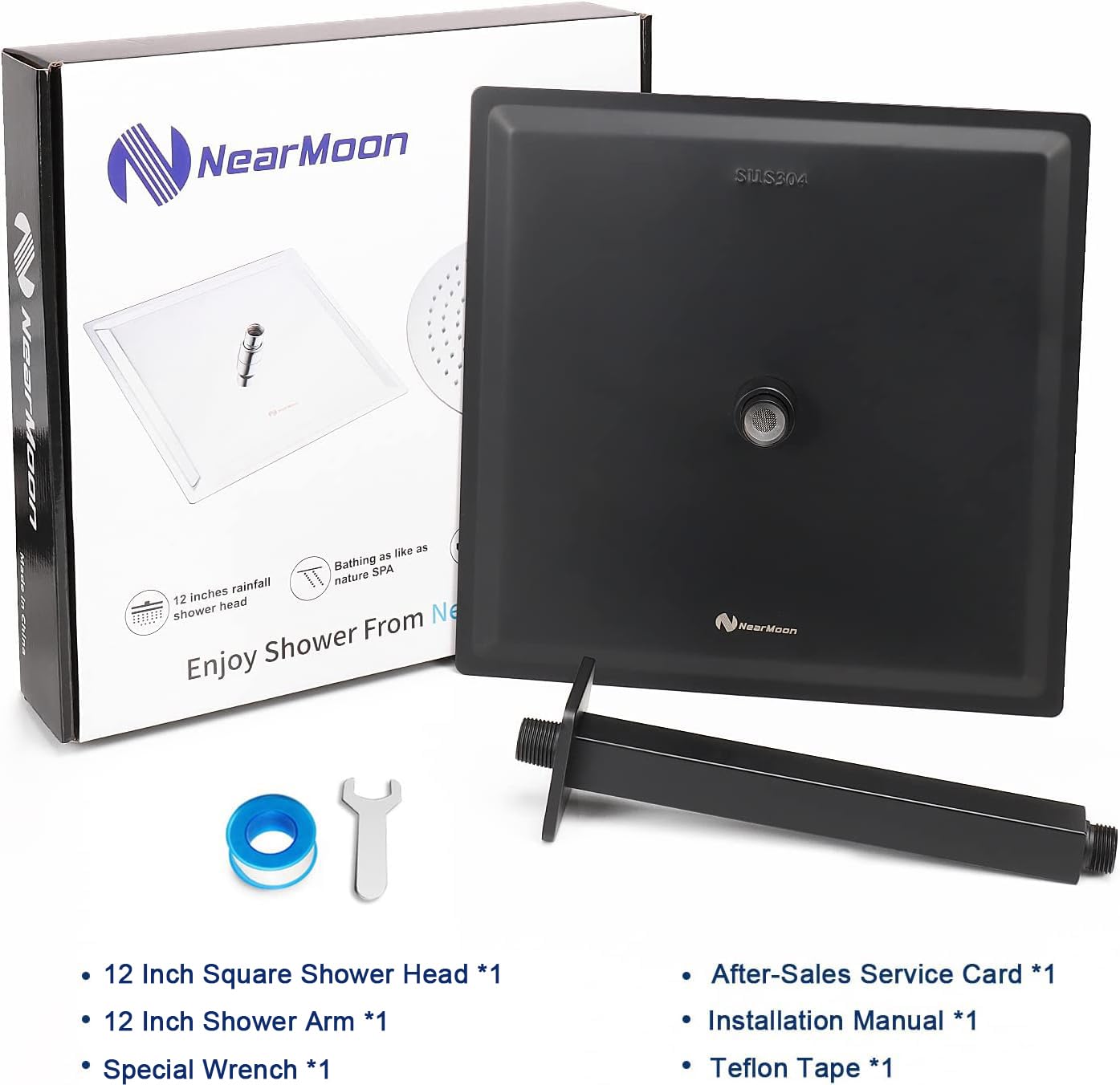 NearMoon rust-proof stainless steel construction withstands daily use.