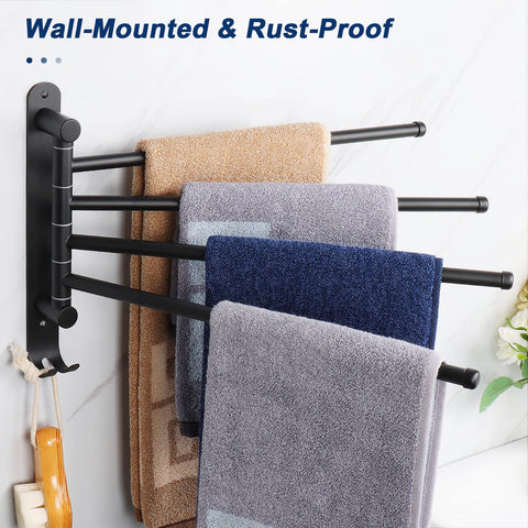 NearMoon rustproof wall-mounted towel hanger for bathroom and kitchen.