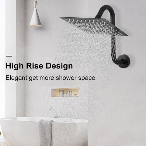 NearMoon shower arm with flange improves angle reach and usability