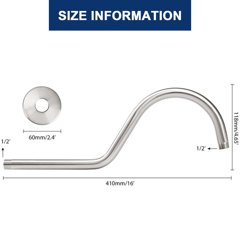 NearMoon s-shaped gooseneck design adds elegance and flexible water direction