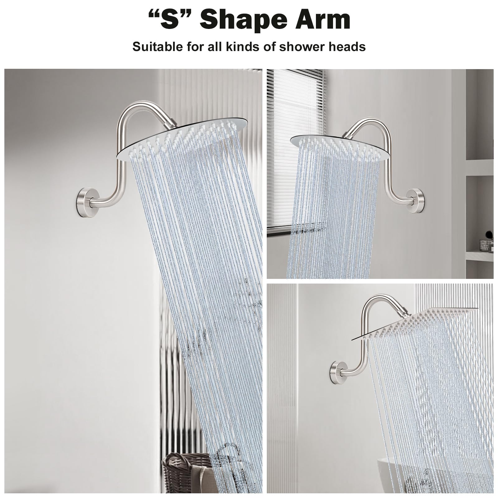 NearMoon brushed nickel finish adds a modern aesthetic to bathrooms.