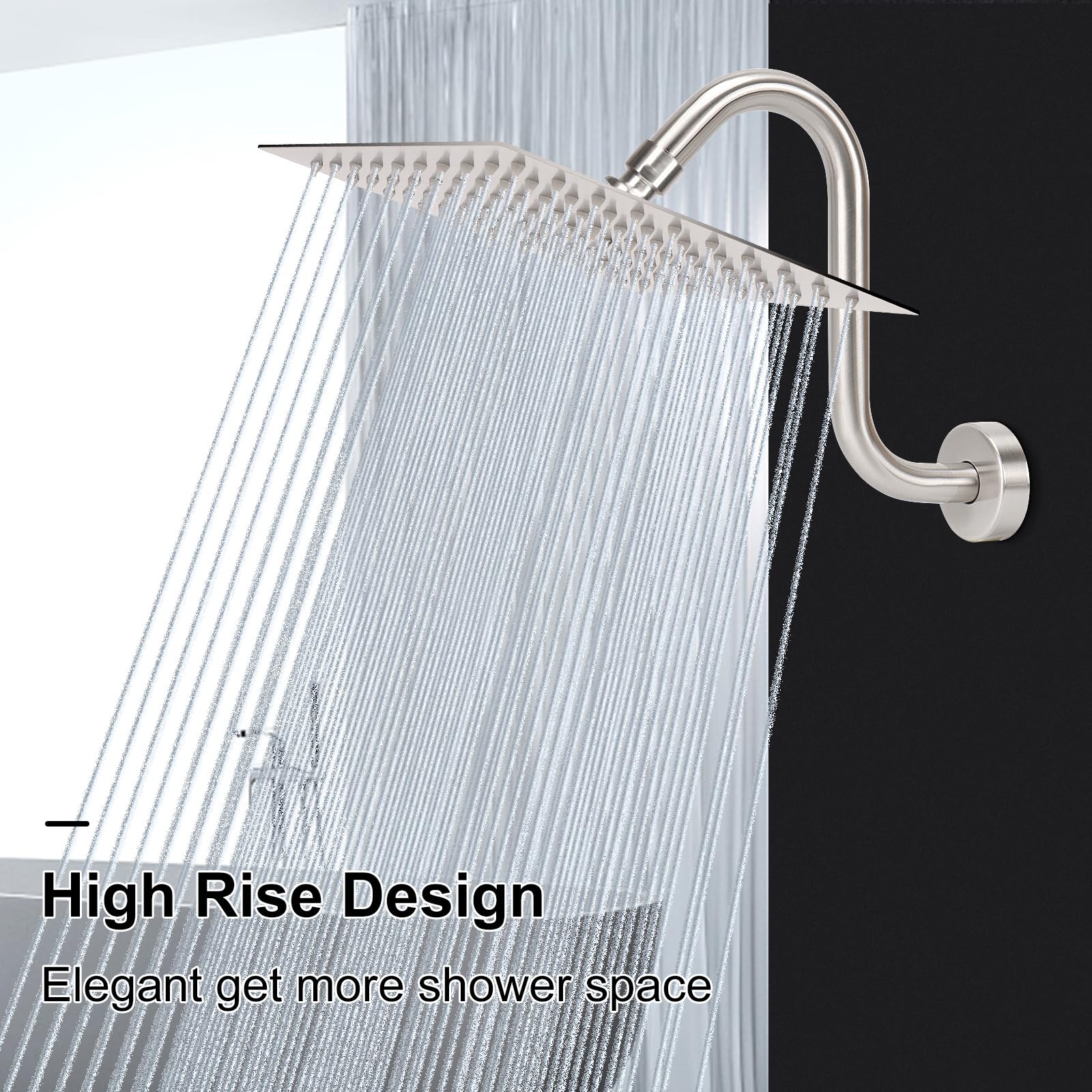 NearMoon brushed nickel finish complements modern bathroom fixtures.