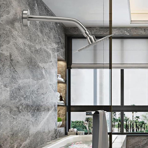 NearMoon shower arm emphasizes rust-proof durability in humid bathrooms.
