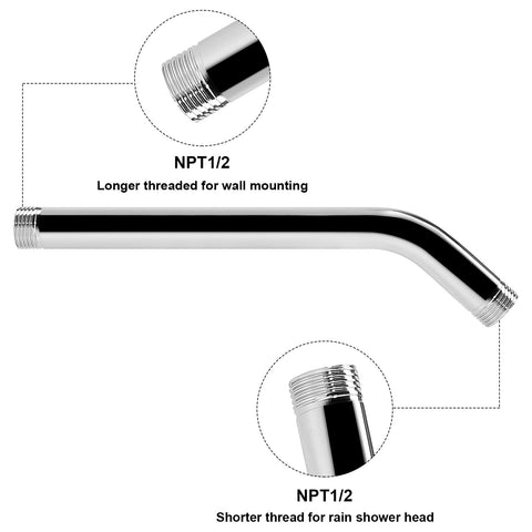 NearMoon shower arm wall-mount plate demonstrating secure, clean look