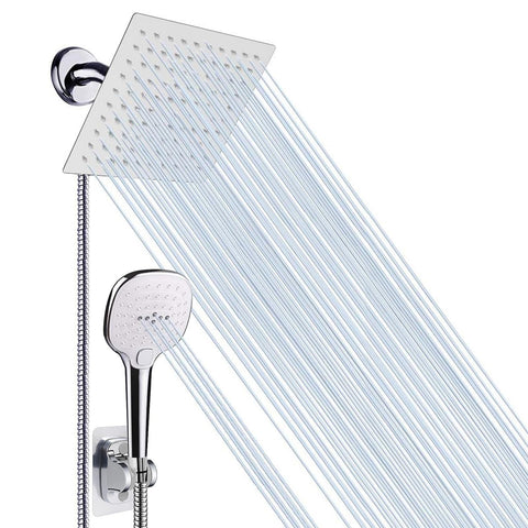 NearMoon shower head 8-inch rain chrome for wide coverage and spa-like showers