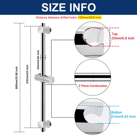 NearMoon adjustable handheld holder with 360-degree rotation for comfortable shower positioning