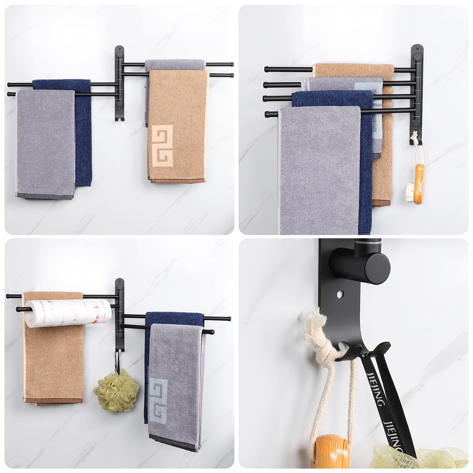 NearMoon compact wall rack ideal for small spaces and towels.
