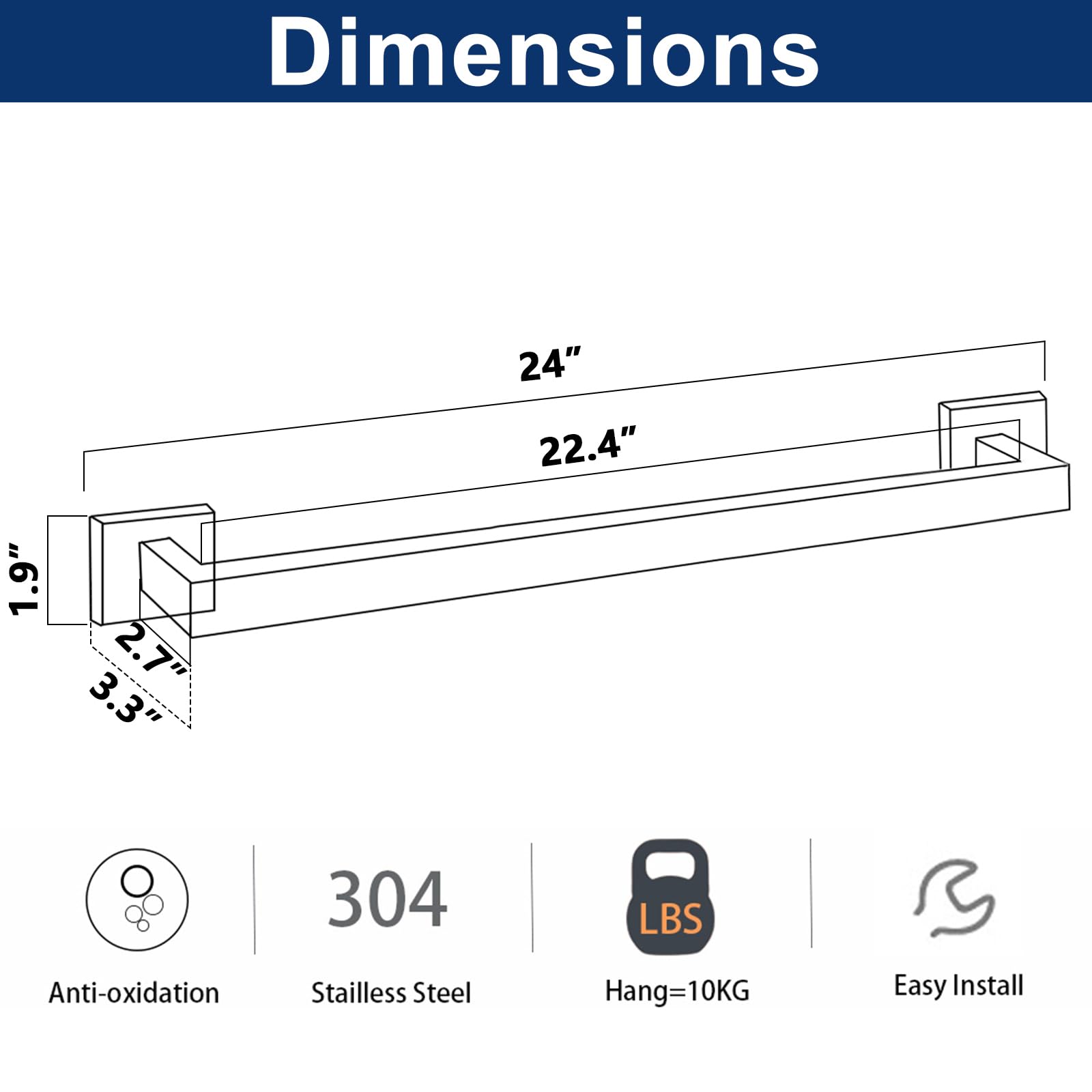 NearMoon square-base mount shows clean lines and easy wall installation.