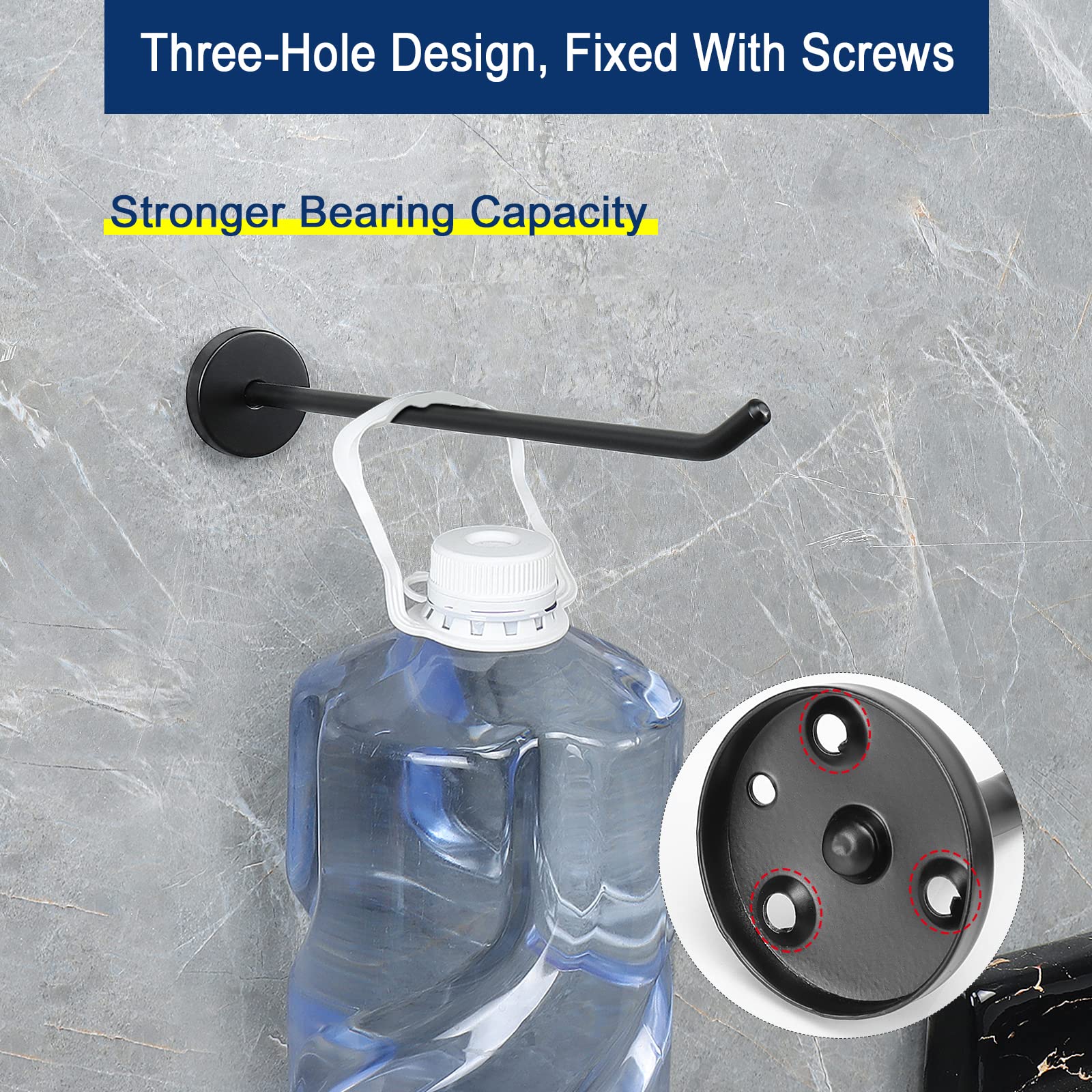 NearMoon stainless steel 304 hooks for rust resistance and durability.