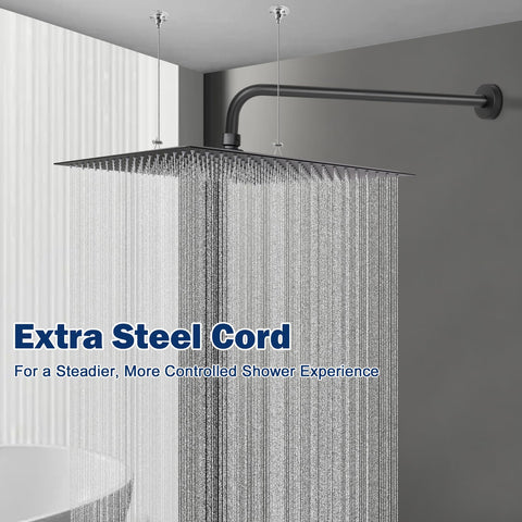 NearMoon stainless steel high-flow shower head delivers strong spray