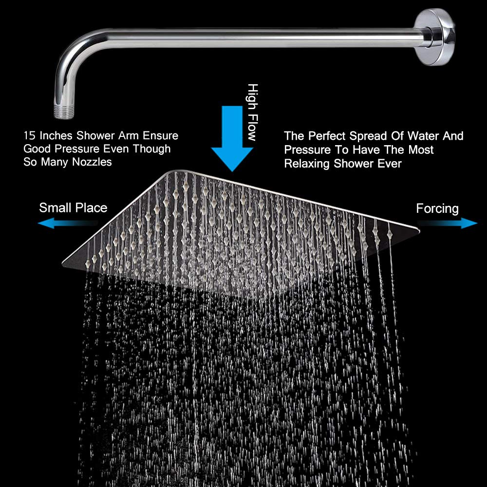 NearMoon stainless-steel shower head with rust-resistant chrome finish.