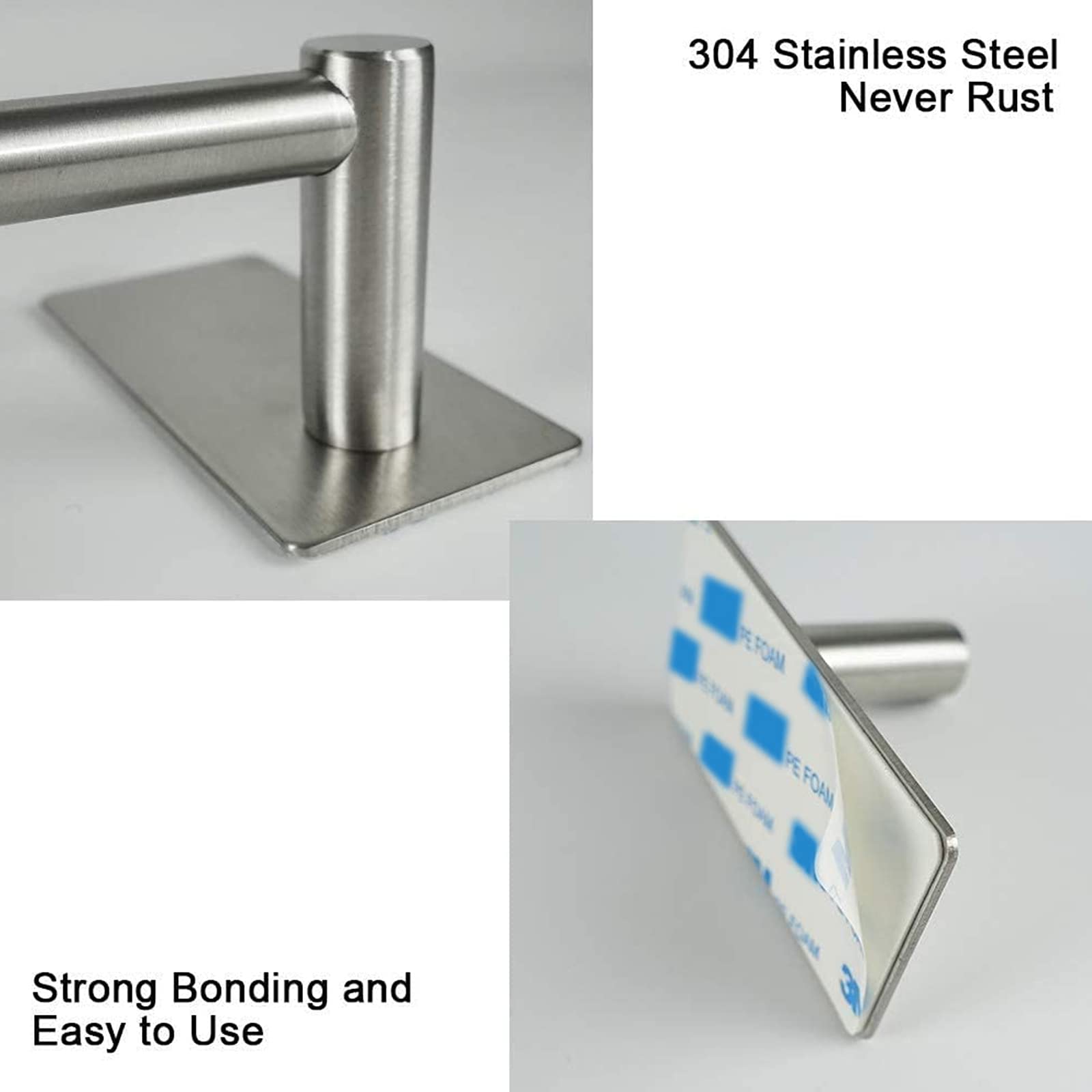 NearMoon stainless steel towel bar resists rust in humidity