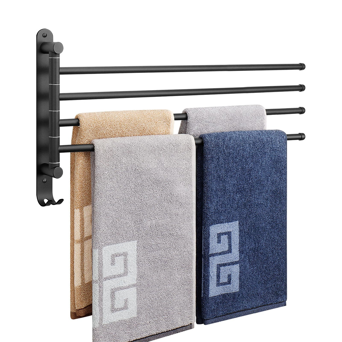 NearMoon Swivel Towel Rack wall-mounted for sturdy, secure installation.
