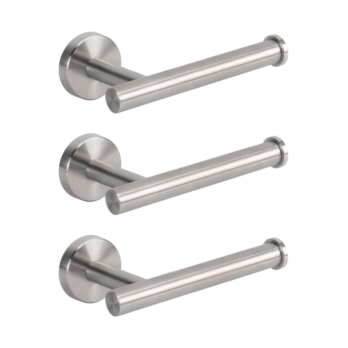 NearMoon toilet paper holder in brushed nickel, wall-mounted, 6-inch length for large rolls