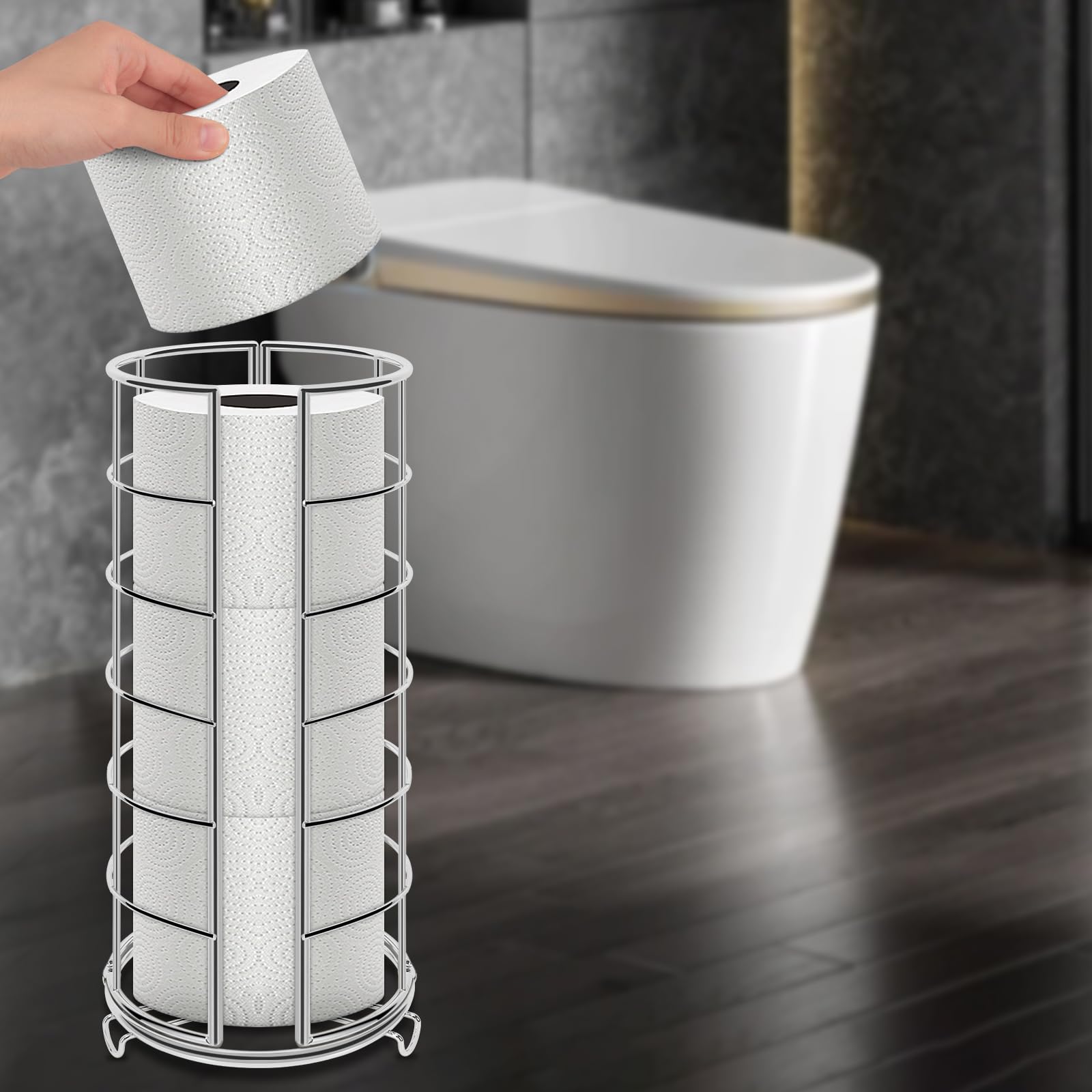 NearMoon stand inside cabinet keeps tissue organized and hidden
