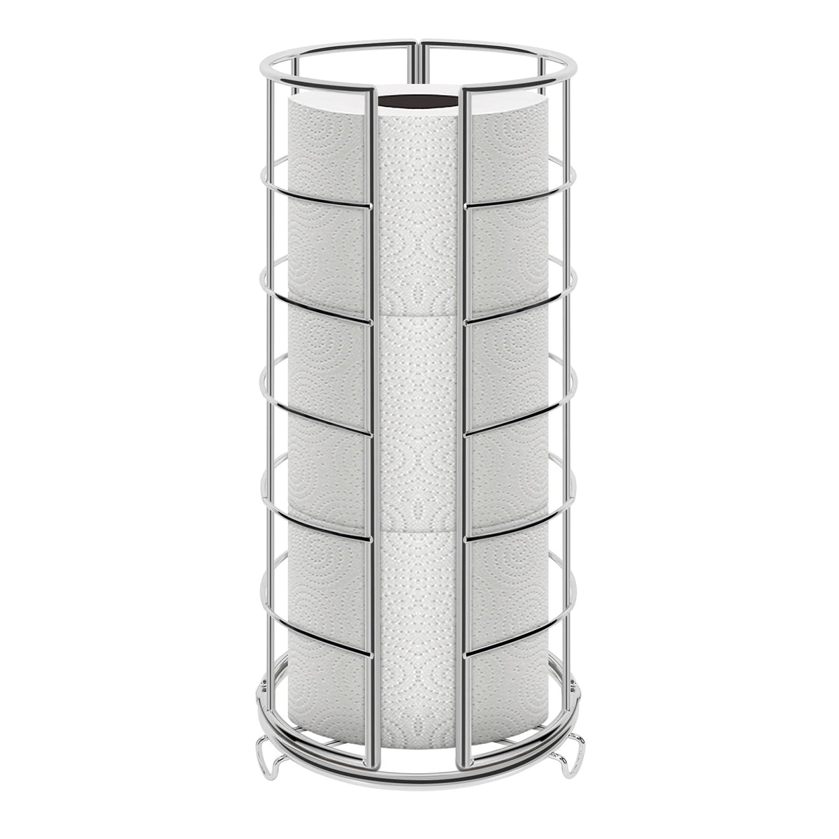 NearMoon toilet paper organizer stand with metal base provides stable bathroom storage