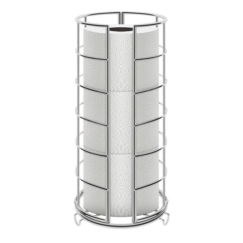 NearMoon toilet paper organizer stand with metal base provides stable bathroom storage