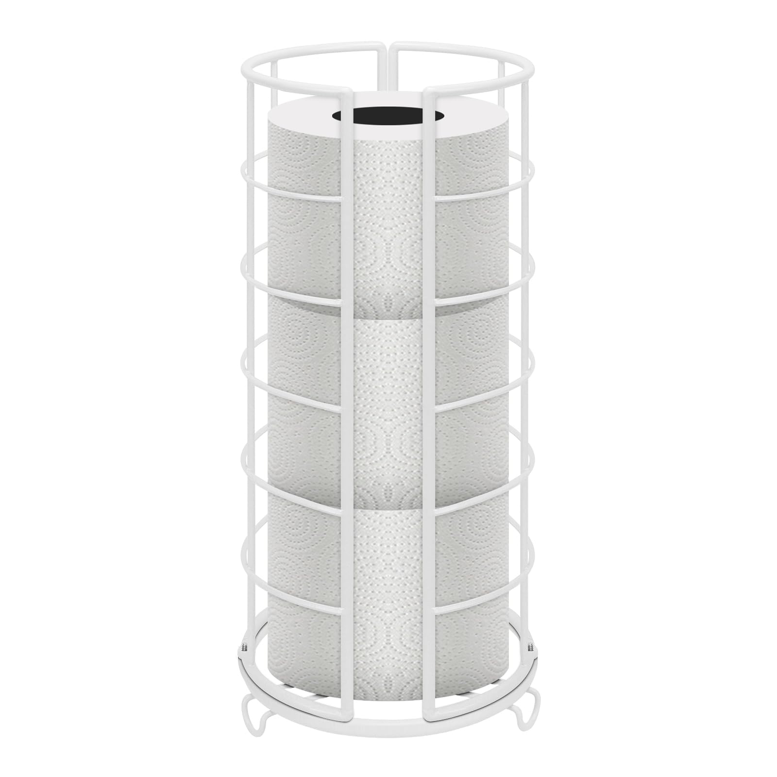 NearMoon toilet paper organizer stand in white finish for bathroom organization