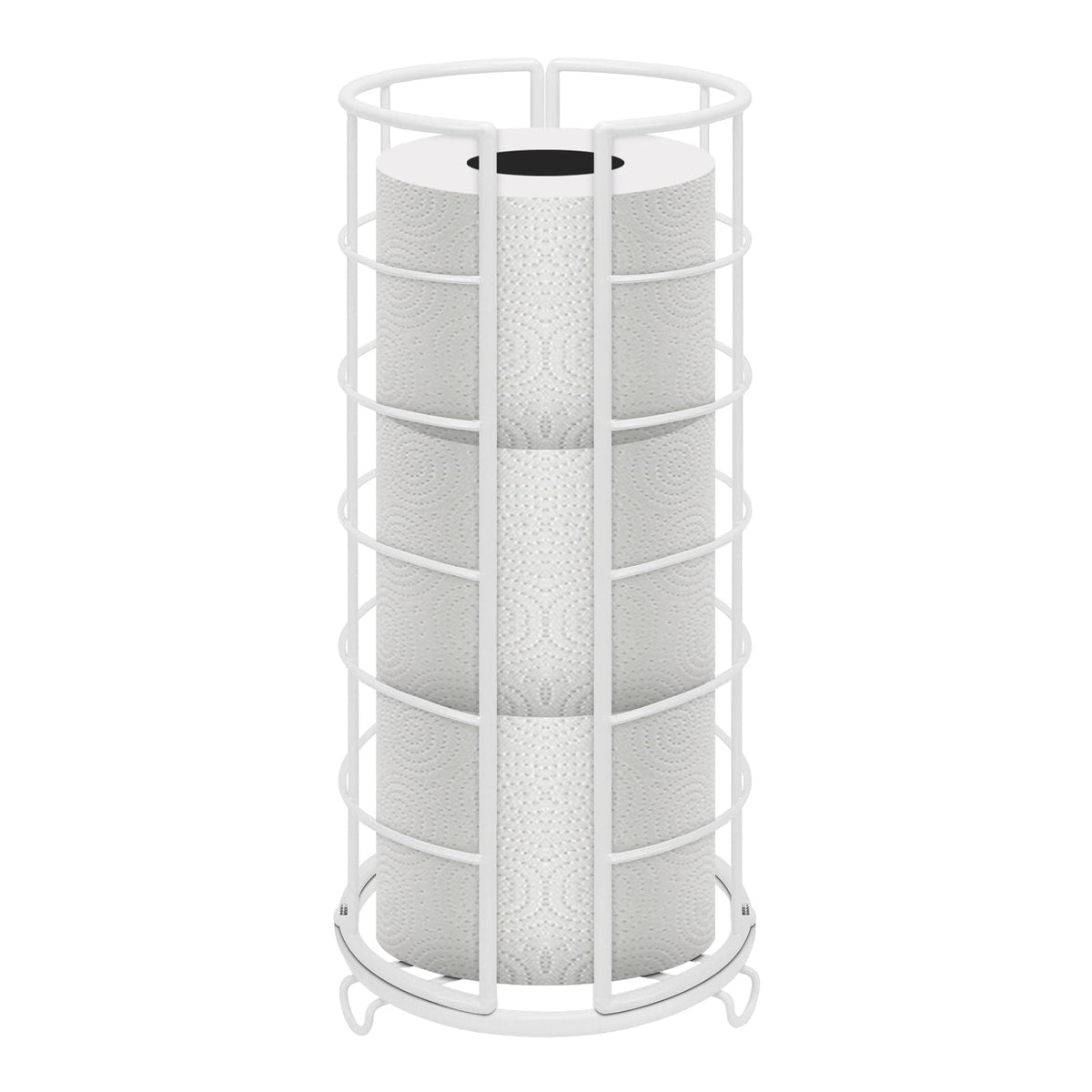 NearMoon toilet paper organizer stand in white finish for bathroom organization