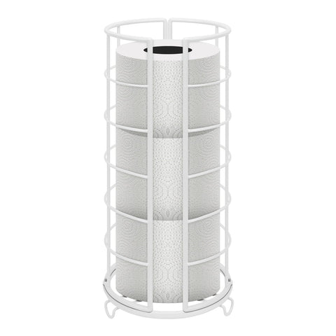 NearMoon toilet paper organizer stand in white finish for bathroom organization