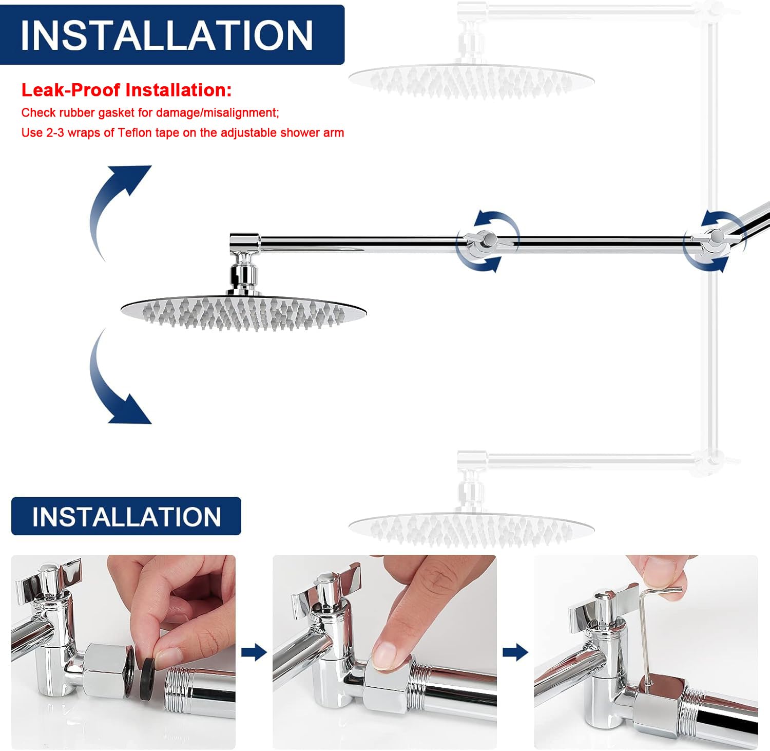NearMoon tool-free installation for quick setup on standard heads.