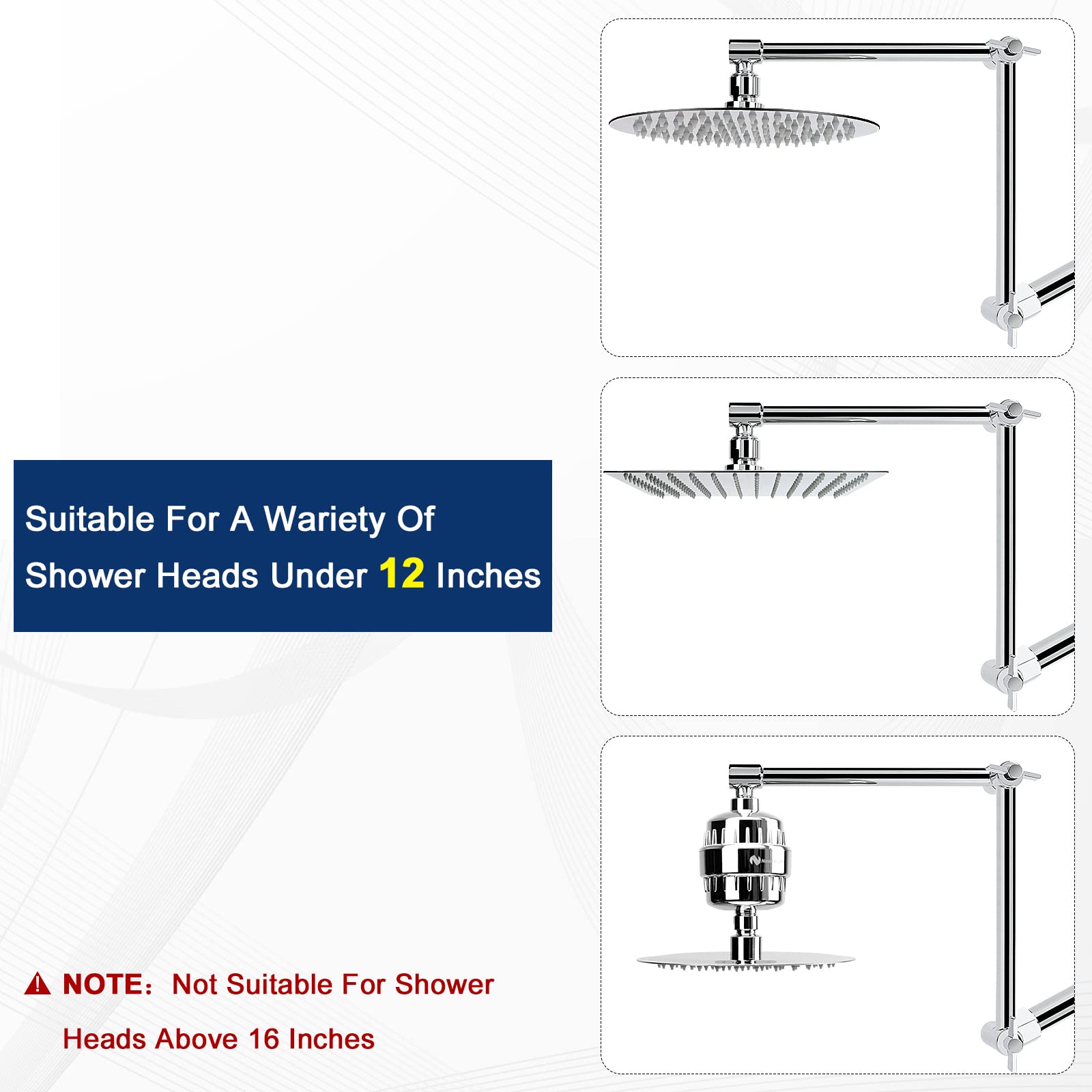 NearMoon universal connection fits most shower heads for upgrades.