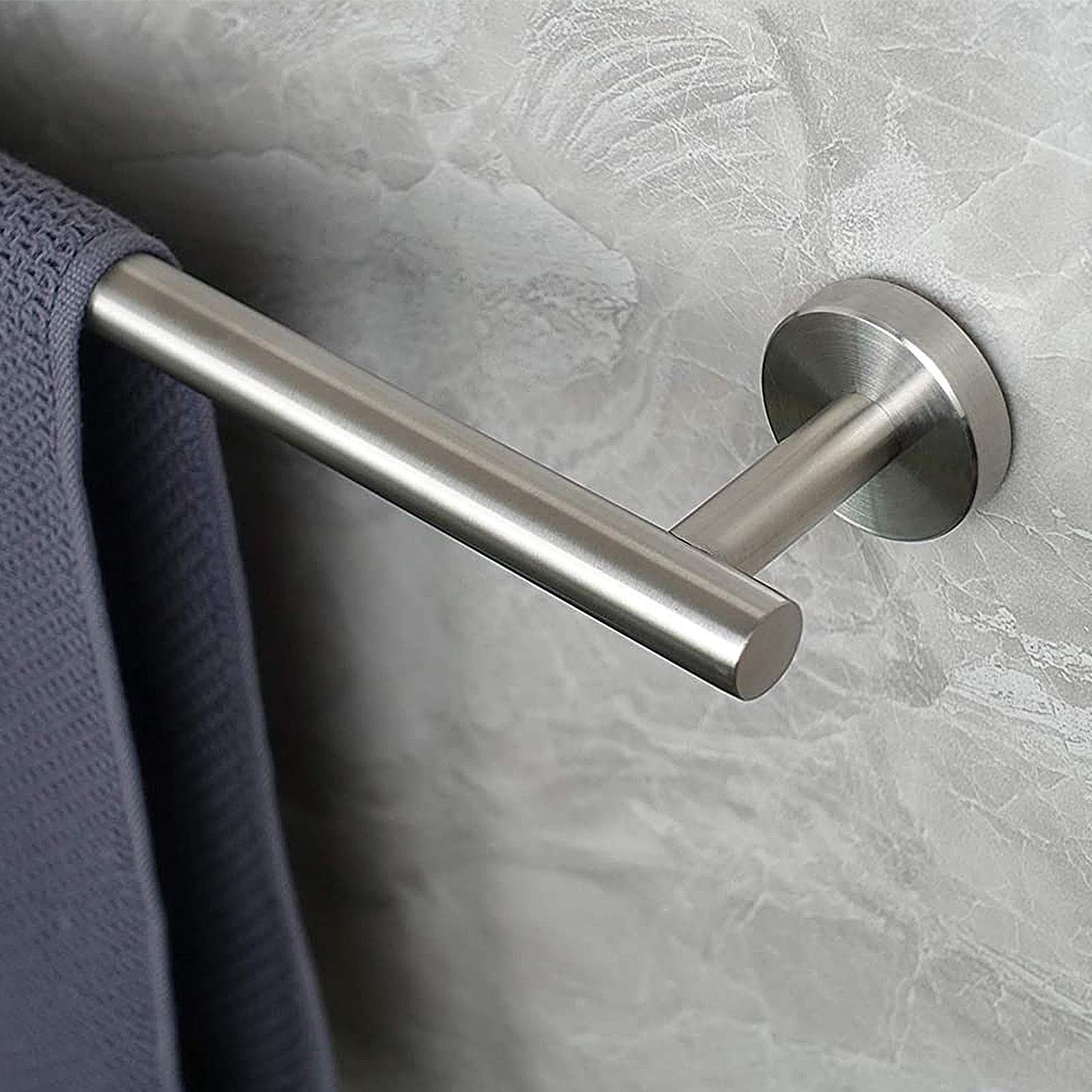 NearMoon wall-mounted towel bar installation-ready with included screws.