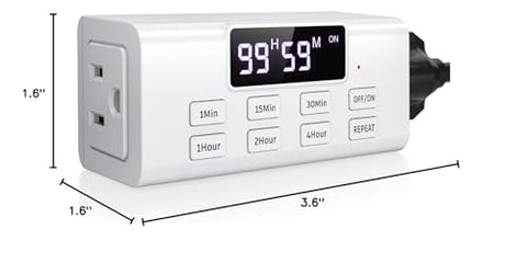 NEARPOW timer plug in setup controlling charger and router