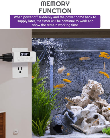NEARPOW timer controlling two devices with a single outlet