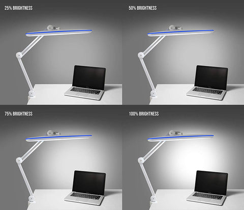 Neatfi XL LED Desk Lamp dimmable settings tailor brightness for anytime tasks.