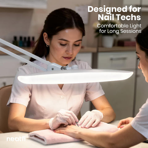 Neatfi XL wide head offers broad coverage for detailed tasks.