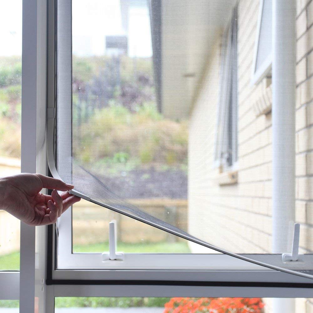 NeatiEase adjustable window screen side view showing adaptable fit for various openings