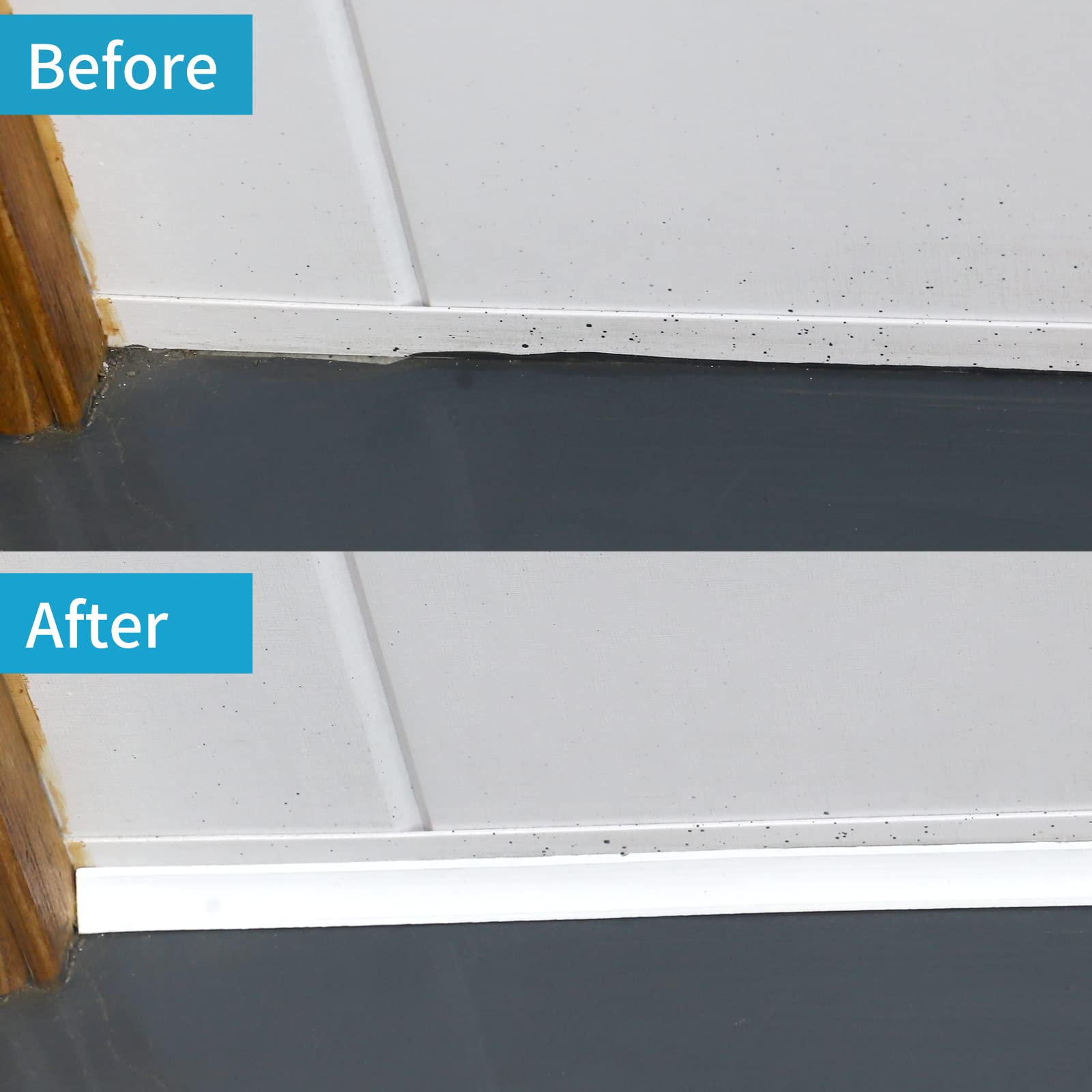 NeatiEase trim strip adheres to cabinets for quick, tidy updates