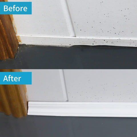 NeatiEase trim on kitchen tile edge to finish spaces