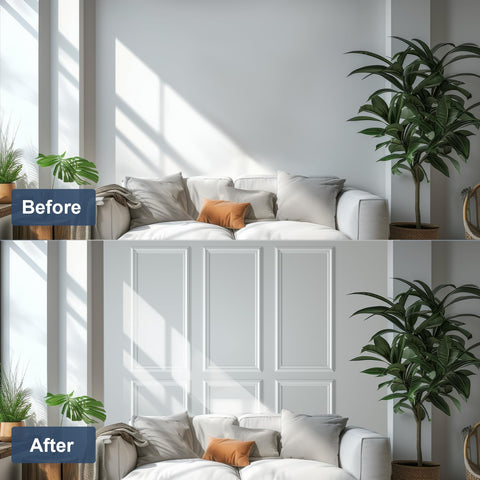 NeatiEase paintable molding finish ready to color match a room