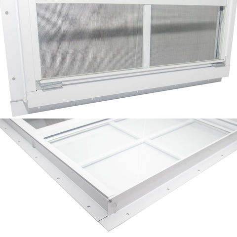 NeatiEase rust-free aluminum construction for long-lasting shed windows.