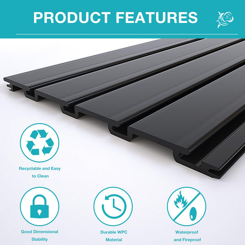 NeatiEase slatwall panel with interlocking grooves for seamless installation