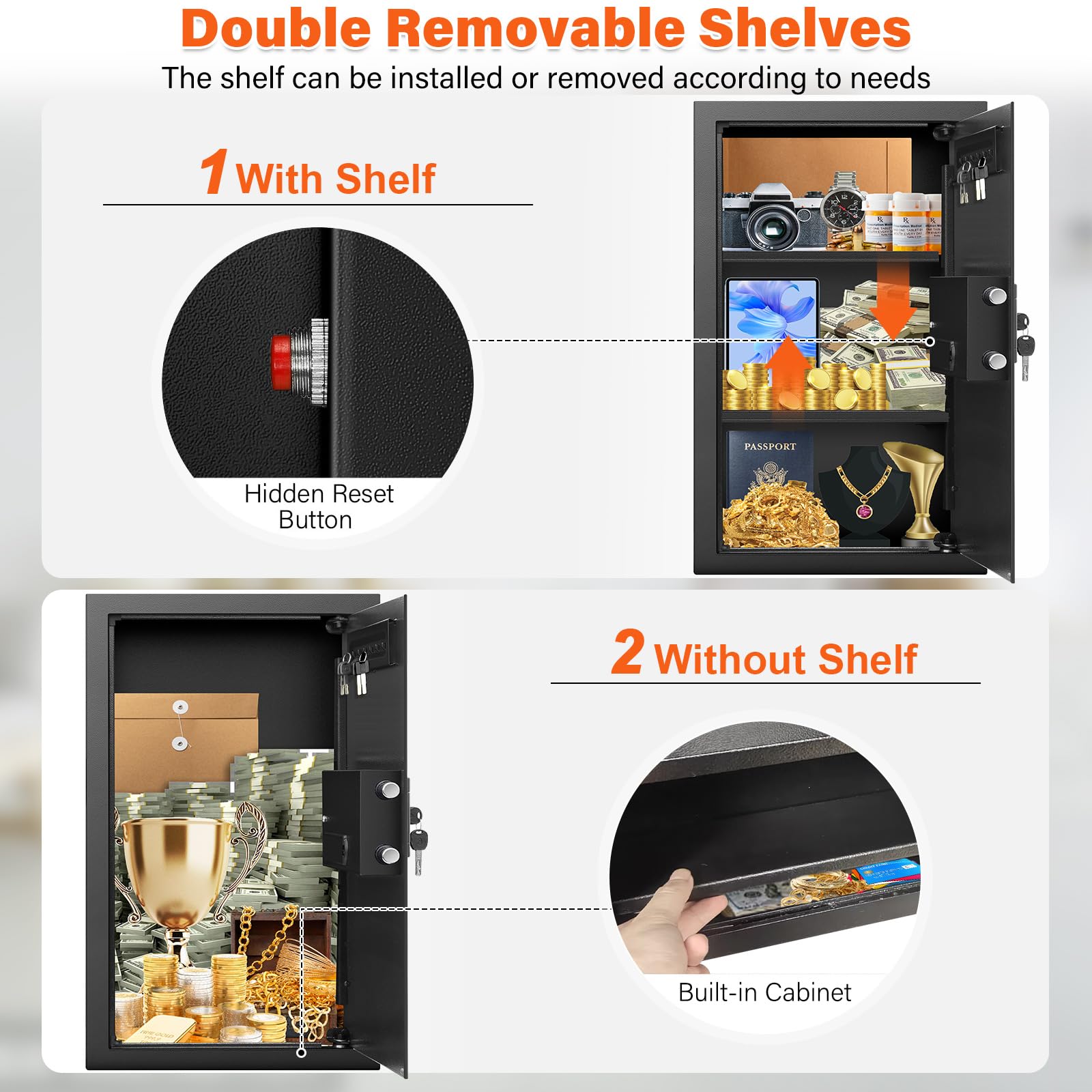 Nebakne heavy-duty steel construction for enhanced protection against tampering.