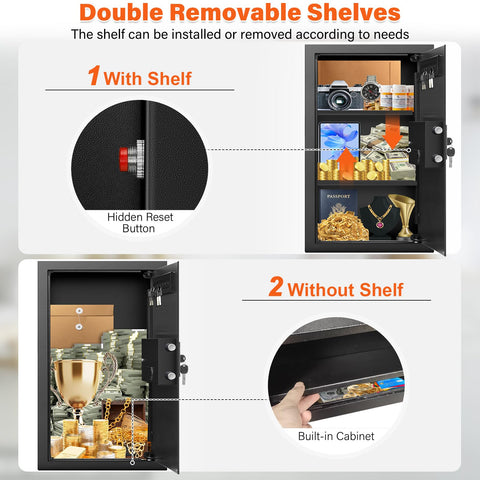 Nebakne heavy-duty steel construction for enhanced protection against tampering.