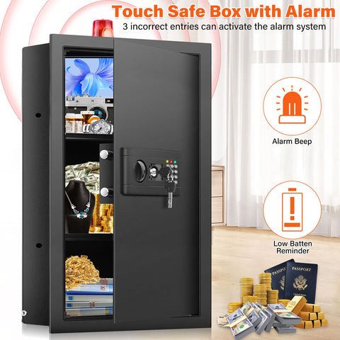 Nebakne adjustable interior shelf configuration for fitting various valuables.