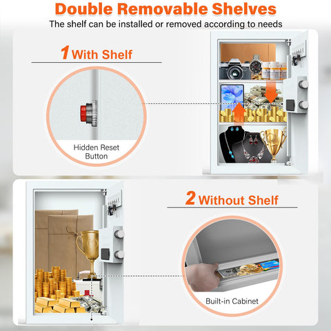 Nebakne wall safe with combination lock offers customizable security codes.