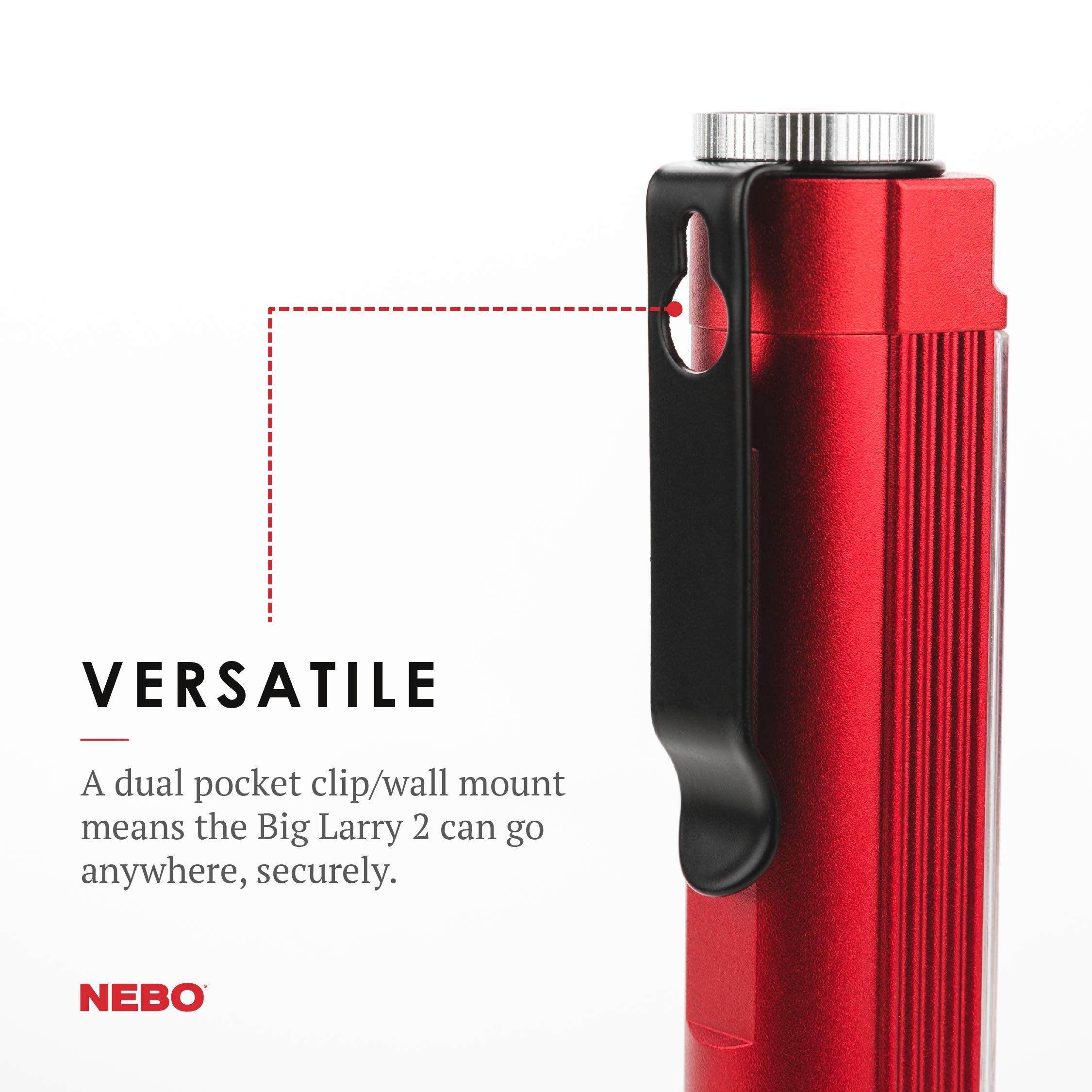 NEBO Big Larry 2 is water and impact resistant for tough sites.