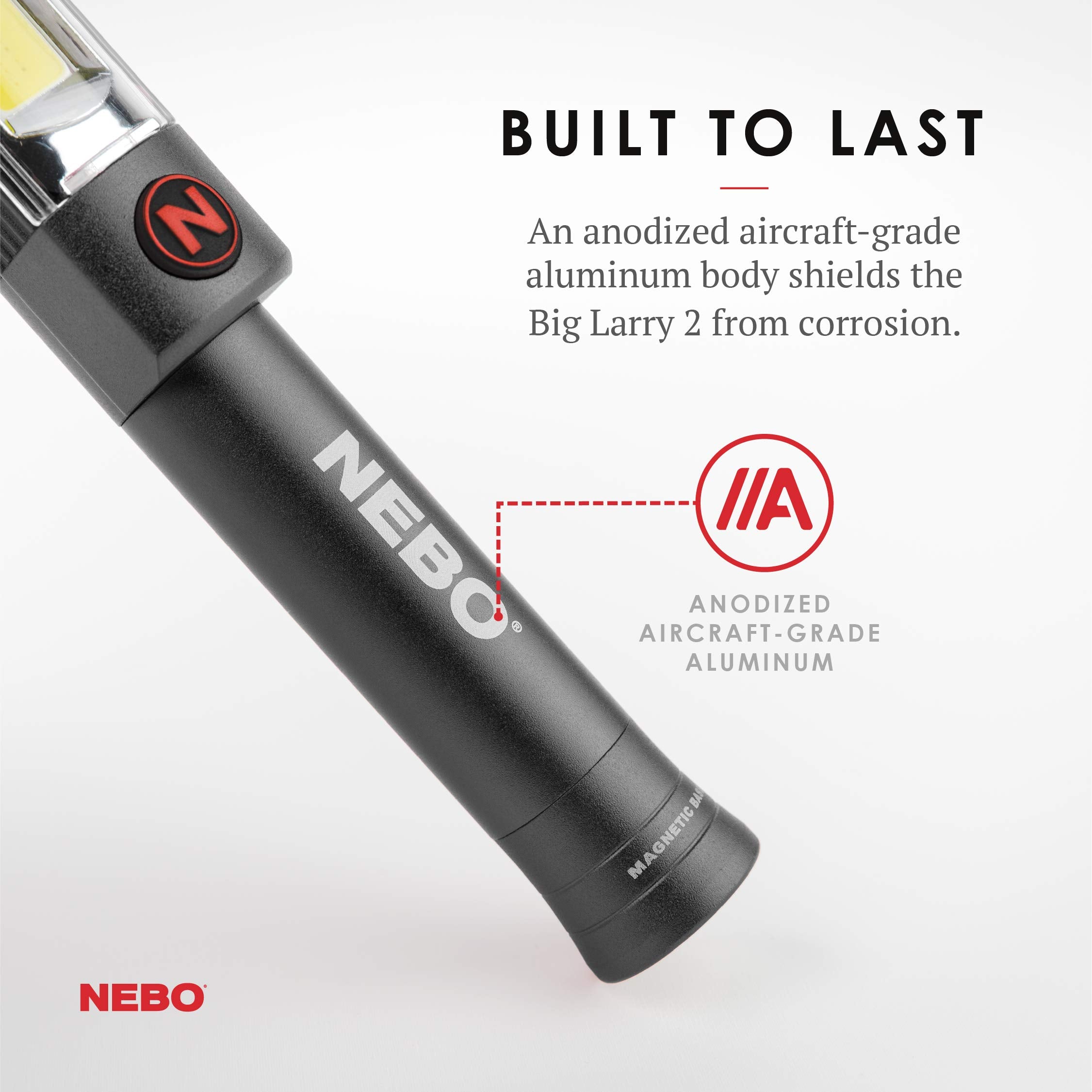 NEBO Big Larry 2 red hazard flasher for emergency signaling