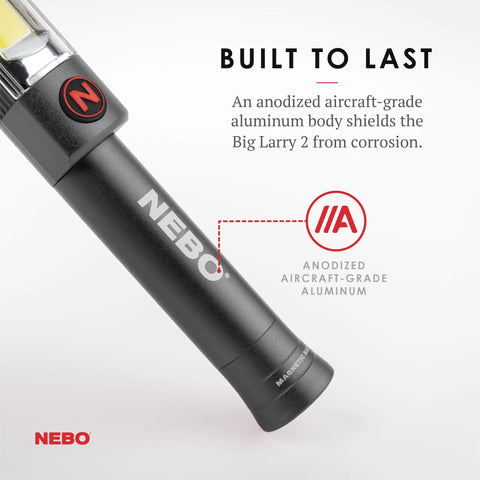 NEBO Big Larry 2 red hazard flasher for emergency signaling